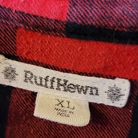 Ruff Hewn Red and Black Flannel Plaid Shirt - Picture 2 of 2